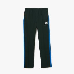 mens contrast side band trackpants in green