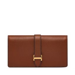 womens emery leather large snap bifold