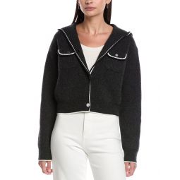 felted wool & cashmere-blend cardigan