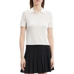 merino wool slim polo sweater