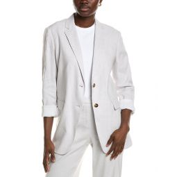 rolled sleeve bf linen-blend j jacket