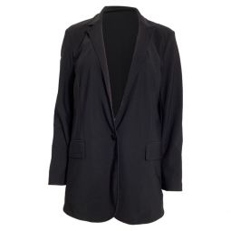 single-breasted blazer in black polyamide