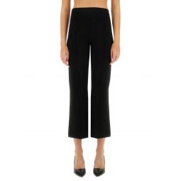 tailored flare pants with fitted waist