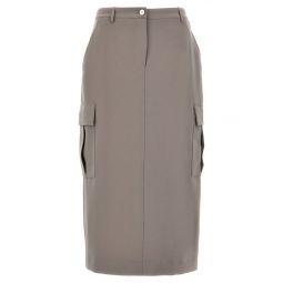 relaxed cargo skirt