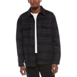 wool & cashmere-blend shirt jacket