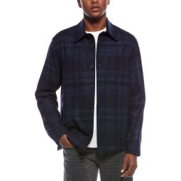 wool-blend overshirt