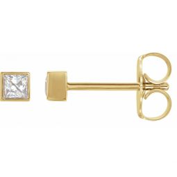 14k gold 1/3ct lab-grown diamond stud earrings clarity si, color g-h