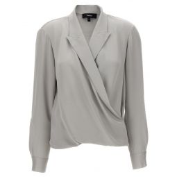 pk label wrap blouse