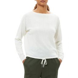 easy rib wool & linen-blend pullover