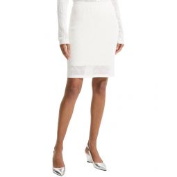 pointelle mini skirt