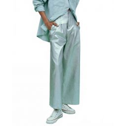 sculpted trouser in silver