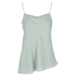 slim mint drape top