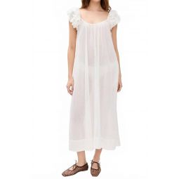 the ruffle coverup in white