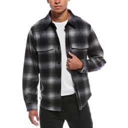 garvin wool-blend flannel shirt