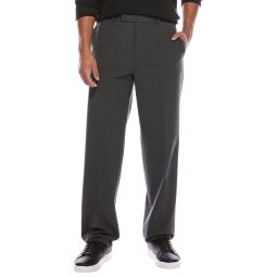 straight wool-blend pant