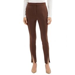 high-waisted slim slit pant