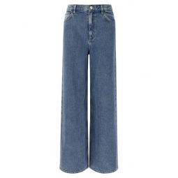 high-waisted wide-leg jeans