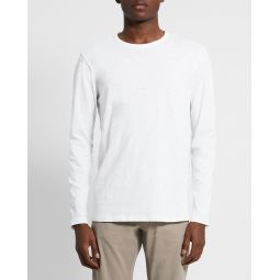 essential shirt men xl white cotton long-sleeve crew neck pullover erk312