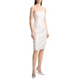 wide strap slip dress