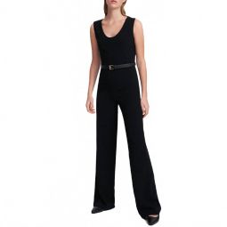 seamed jumpsuit in black