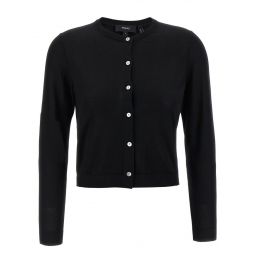 wool cropped cardigan