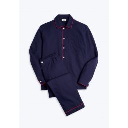 Henry Pajama Set in Navy Flannel