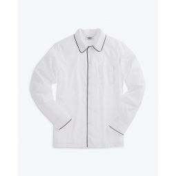 Henry Pajama Shirt in White End on End