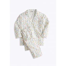 Marina Pajama Set in White Vintage Floral