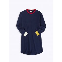 Twyla T-Shirt Dress in Navy Colorblock
