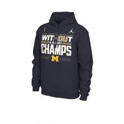Mens Navy Michigan Wolverines College Football Playoff 2023 National Champions Locker Room Pullover Hoodie
