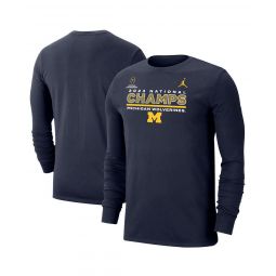 Mens Navy Michigan Wolverines College Football Playoff 2023 National Champions Performance Long Sleeve T-shirt