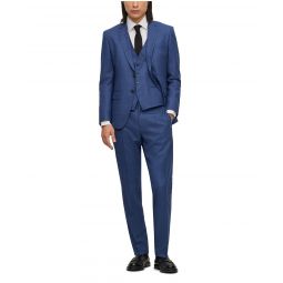 Mens Three-Piece Slim-Fit Suit