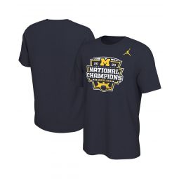 Mens Navy Michigan Wolverines College Football Playoff 2023 National Champions Team T-shirt