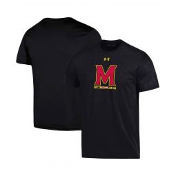 Mens Black Maryland Terrapins School Logo Performance Cotton T-shirt