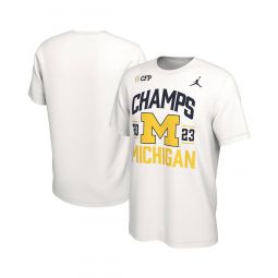 Mens White Michigan Wolverines College Football Playoff 2023 National Champions Retro T-shirt
