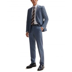 Mens Micro-Patterned Slim-Fit Suit