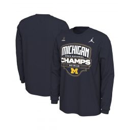 Mens Navy Michigan Wolverines College Football Playoff 2023 National Champions Celebration Long Sleeve T-shirt