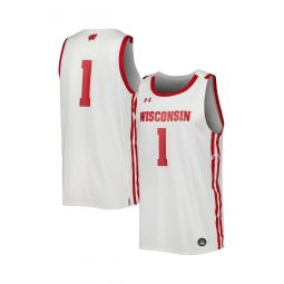 Mens White Wisconsin Badgers Replica Basketball Jersey
