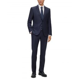 Mens Slim-Fit Checked Suit