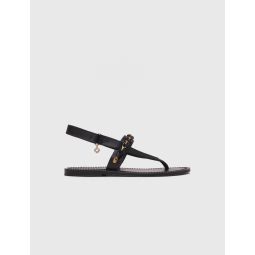 K.Jacques flat leather sandal