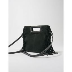 Fringed leather M bag