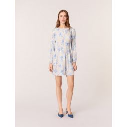 Patterned pleated dress