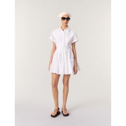 Embroidered babydoll dress