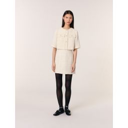 Tweed 2-in-1 mini dress