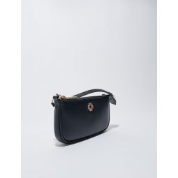 Small leather clutch bag