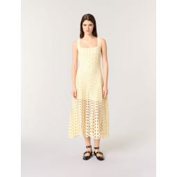 Rhinestone crochet maxi dress