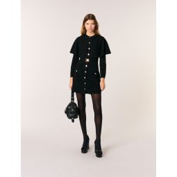 2-in-1 knit dress & removable cape