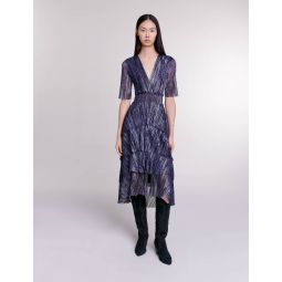 Full lame dress with ruffles