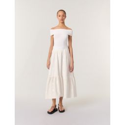 Long embroidered skirt