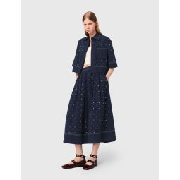 Cropped shirt with studs